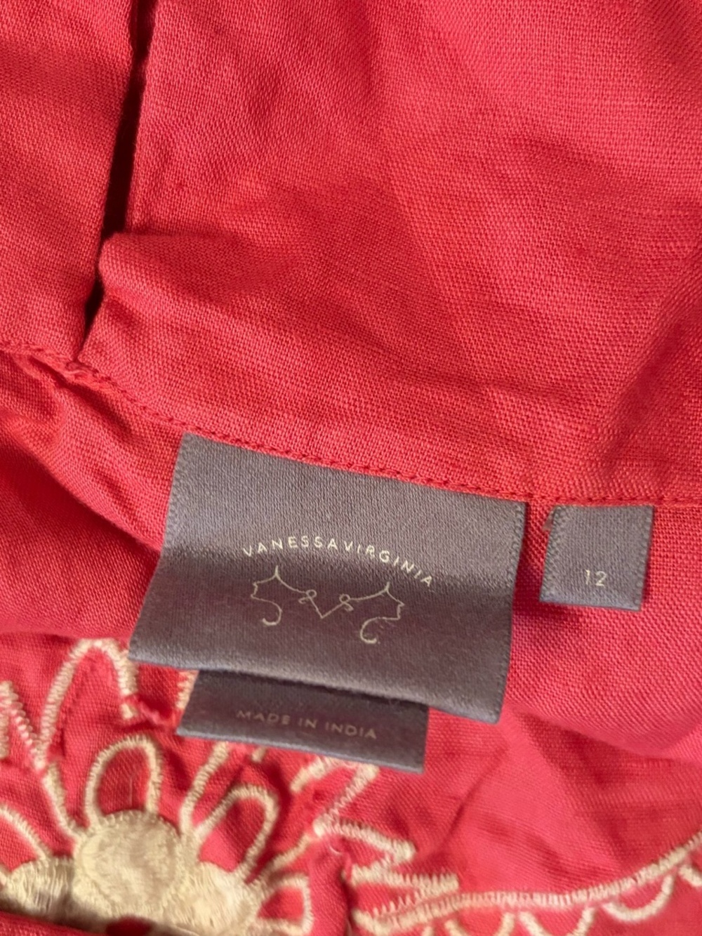 NWT Anthropologie Vanessa Virginia Embroidered Linen Swing Tank Top 12 - Picture 9 of 9
